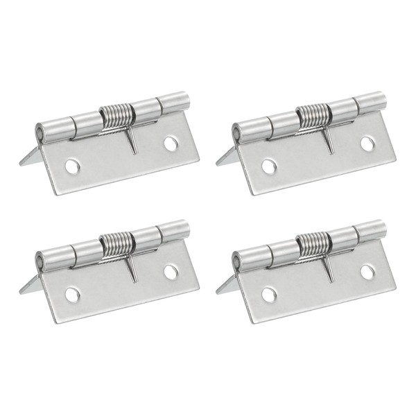 sourcing map 4Pcs Spring Hinge, 2" Length 304 Stainless Steel