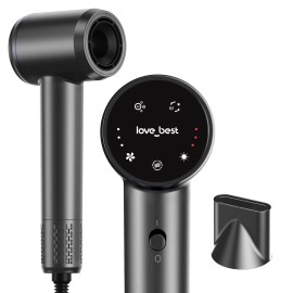 Professional Salon Hotel Travel Home Electric Hair Dryer BLDC 1400W Ionic Compact Lightweight Portable 3-Speed Concentratorcolor: Steel Gray, plug type: Us Plug, Voltage (V): 110-120 V