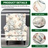 CRFATOP Wingback Chair Covers 2 Pieces Stretch Printed Wing Back