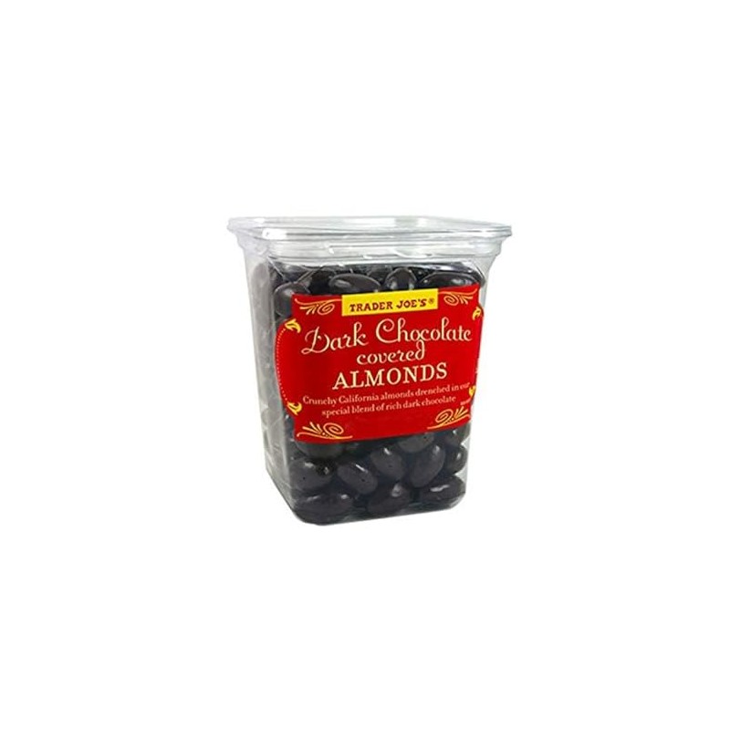 Trader Joe's Dark Chocolate Almonds Crunchy California Almonds Drenched in