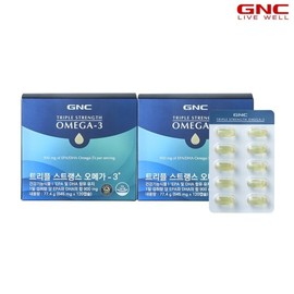 GNC Triple Strength Omega-3 (120 capsules) 60-day supply x 256753x2 / GNC 트리플 스트랭스 오메가-3 (120캡슐) 60일분 x 2개56753x2