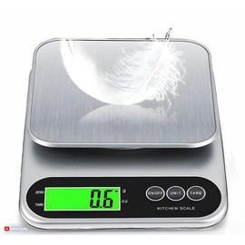 Generic High Precision Digital Kitchen Scale 22lb/10kg - Stainless Steel, 0.1g Accuracy, Grams & Ounces, Multifunction LCD Display, Best for Food, Baking, Coffee, household small item weighing.