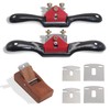 boeray 2pcs Adjustable SpokeShave with Flat Base, 6pcs Metal Blade