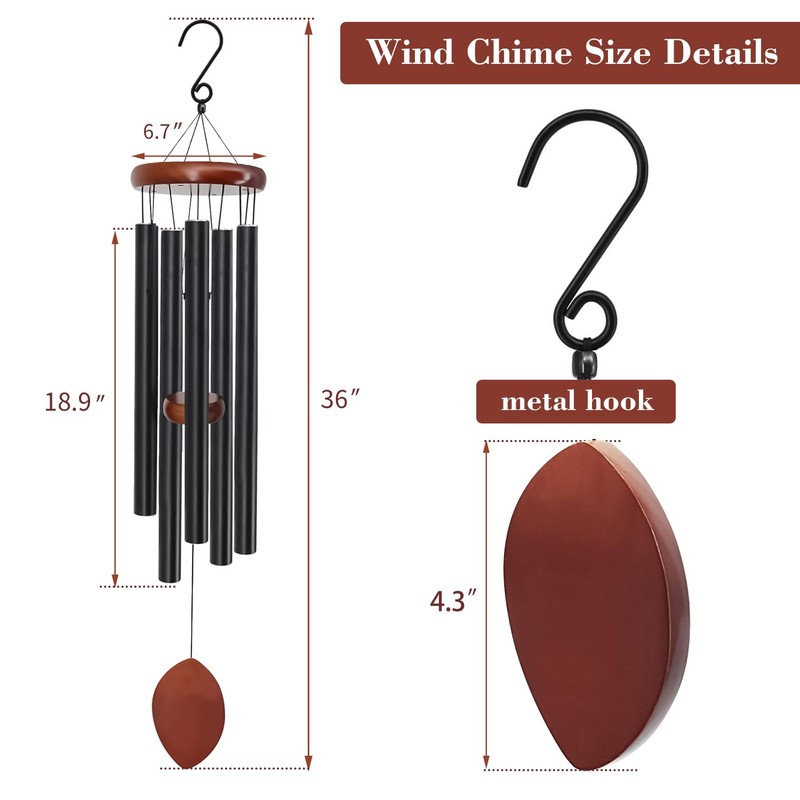 ASTARIN 36" Large Wind Chimes Outdoor – Deep Tone Memorial