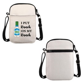 VAMSII Ranch Dressing Lover Gift I Put Ranch On My Ranch Makeup Bag Salad Saucey Cosmetic Bag Condiment Sauce Lover Gift (I Put Ranch On My Ranch C C)