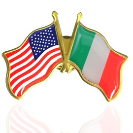 12Pack American Italy Friendship Flag Pins Bulk -1.5” Metal Patriotic US USA Italian Lapel Pins Badge Souvenir For Hat Bag Travel Gifts