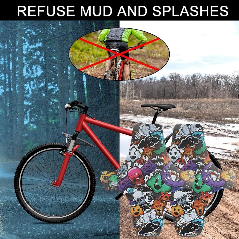 SWZY 2pcs Mountian Bike Mud Flap,MTB Mud Guard Front and