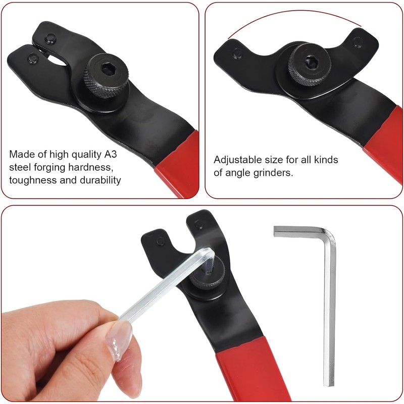 Dzxin Universal Angle Grinder Spanner, Universal Pin Spanner with Allen