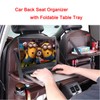 ASENDIWAY Premium PU Leather Backseat Seat Organizer with Foldable Table,