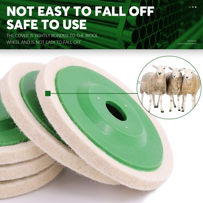 Keadic 13Pcs 4 Inch Wool Felt Polishing Wheel Disc Kit
