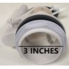 Flapper 3 inch Valve Replacement For 2-Piece Toilets with Installation