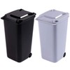 TAIANJI Pack of 2 Mini Plastic Table Rubbish Bin with