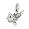 LGU Sterling Silver Oxidized 3D Comet Charm