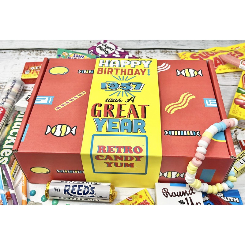 RETRO CANDY YUM ~ 1957 68th Birthday Gift Box of