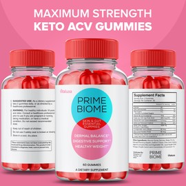 Prime Biome Gummies, PrimeBiome Gummy with Advanced Strength for Overall Health and Wellness Support, Prime Bio Premium Formula for Maximum Energy, Primebione Gummi Supplement Reviews (60 Gummies)