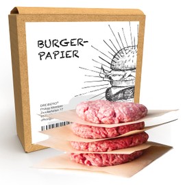 DREIBERG® Burger Paper - Non-Stick Burger Paper Pack of 200, 14 x 14 cm Baking Paper for Burger Press, Ideal for Smash Burgers, Burger Pattie Press Paper