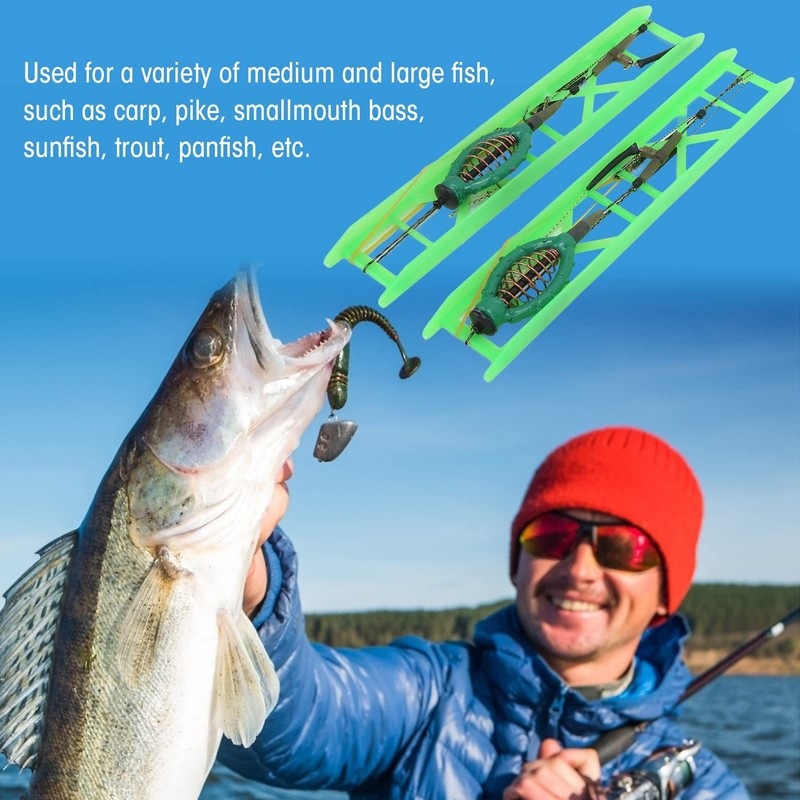 Alomejor Fishing Inline Feeder Cage with Lead Sinker Durable Fishing
