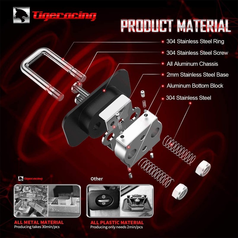 Tigeracing Tie Down Anchors Retractable Truck Bed Top Side D