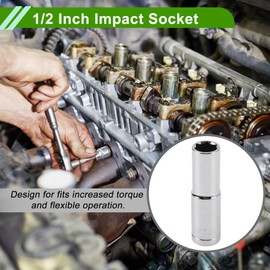 HOPESPANNER Universal 78mm Impact Socket Durable Hardware Tool Chrome Vanadium Steel 1 Pcs 6 Point 14mm for Car Motorcycle Dirtbike Repair Deep