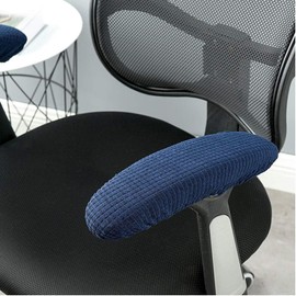 XIEHUZA 2 Pair Office Chair Armrest Covers, Office Removable Arm Rest Covering, Elastic Chair Armrest Pads, Office Seat Hand Rest Protector, Arm Covers Protectors for Home Office Chair, Navy Blue