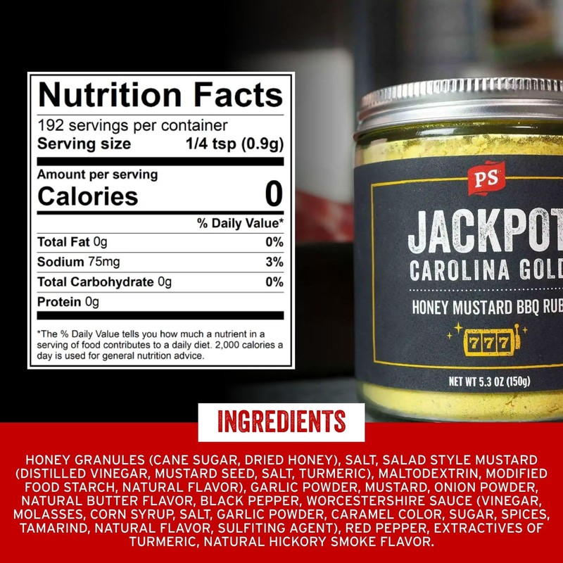 PS Seasoning Jackpot Carolina Gold - Sweet and Tangy Honey