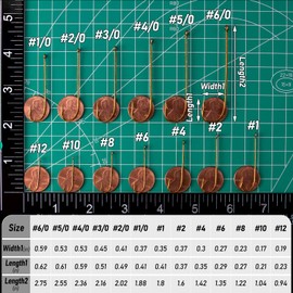 Dr.Fish 100 Pack Aberdeen Fishing Hooks Extra Long Shank Bronze Light Wire Offset Hooks High Carbon Steel Live Bait Hooks Freshwater Bass Crappie Walleye Panfish Rigs Size 5/0