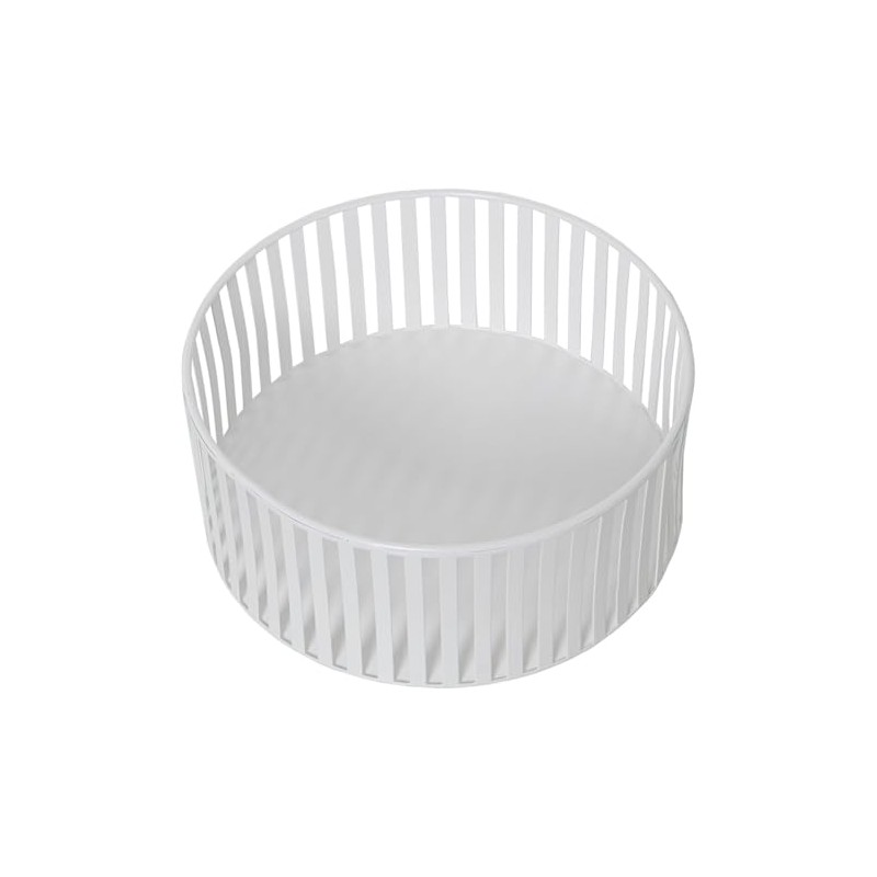 Alexandra House Living White Metal Fruit Bowl 22 x 9