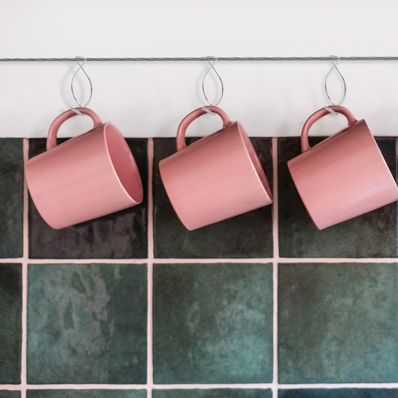 Suwimut 60 Pack Drop Ceiling Hooks for Hanging, White Heavy