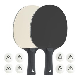 JOOLA 54817 Tischtennis-Set COLORATO Bestehend aus 2 Tischtennisschläger 8 Tischtennisbälle-Ideal für Familien und Freizeitsport, Black&White, Einheitsgröße