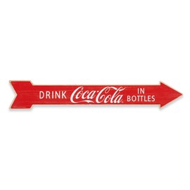 Coca-Cola Drink In Bottles Arrow Wood Wall Decor - Vintage Coca-Cola Wall Art for Kitchen, Diner or Man Cave