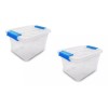 Alica Caja Organizadora De Plástico Transparente 6l Tapa 2 Piezas