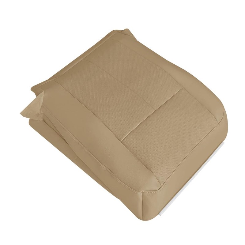 Zieichy Driver Side Bottom Replacement Leather Seat Cover Tan Compatible