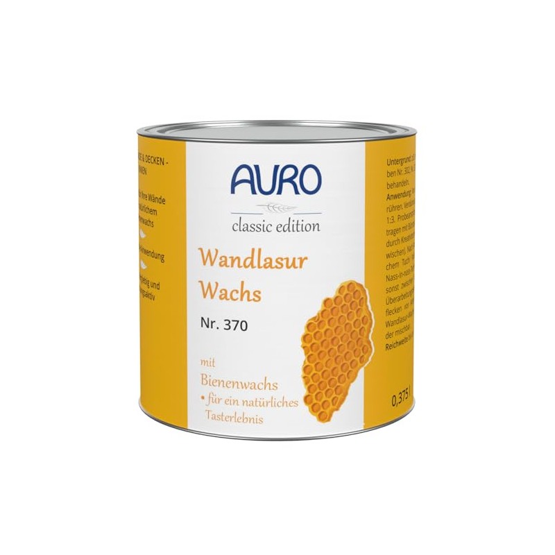 AURO Wall glaze wax, Farblos - Nr. 370-00 - 0,375