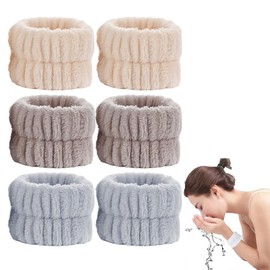 FUYUERO Water Absorbent, Squirrel Towband, Face Washing, Armband, Wristband, Wristband, For Cleansing, Prevents Water Leak From Arms, Absorbent Wristband, Prevents Water Wet, Elastic Wrist Band (Gray