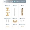 SORWDUERM 2 Pack Gold Door Knob Passage Door Knobs Brushed