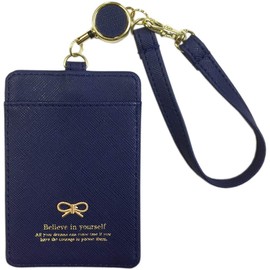 Giselle Women's Transit Pass Case, Transit Pass Holder with Reel, Double-Sided Smart Card Case, Employee ID Card Case, Strap Included, Ribbon
