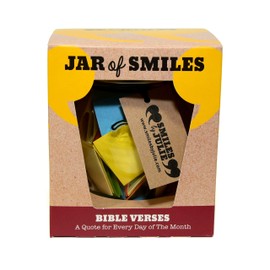 'Inspirational Bible Verses in a Jar. - A Month of best-loved and memorable quotations from the Old and New Testaments to show the beautiful language of the Bible. Glass Jar & Gift Box