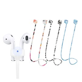 ABCOOL 4PCS Compatible with Magnetic Anti-Lost Strap for AirPods 1 2 3 Pro, Colorful Soft Sport String Tether Lanyard, Running Silicone Wire Cable Connector, Silica Gel Neck Rope Cord