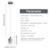 Modern Crystal Pendant Light, 3-Color LED Crystal Pendant Light, Adjustable