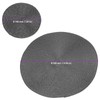 ZEONHEI 16 PCS Dark Grey Woven Placemats, 38cm/18cm Round Meal