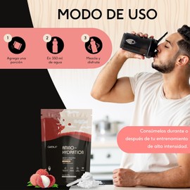 QUENUT Aminoácidos BCAA y Electrolitos en Polvo, Amino-Hydration 500g Sin Azúcar Antioxidante, Hidratación, Energía Instantánea y Claridad Mental 50 Porciones Sabor Lychee