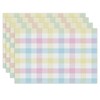 Linen Pastel Buffalo Check Plaid Spring Placemats Set of 4