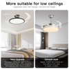 AHAWILL 48 Inch Retractable Ceiling Fan,Low Profile Ceiling Fan with