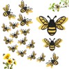 24PCS 3D Bee Wall Stickers,Double Layer Honey Bee Decals,2 Sizes