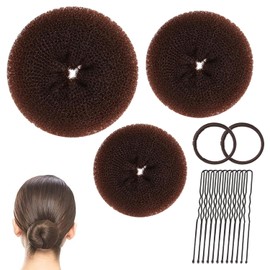 Hair Donuts for Buns Hair Bun Donut Hair Nets for Buns Bun Ring Hair Doughnut Hair Bun Maker Nets Hair Buns for Women Ballet Gymnastics Bun Making