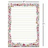 Current Vibrant Pink Spring Floral Lined Shopping Memo Notepad -