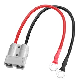 YACSEJAO Electric Forklift Charging Plug Cable 10AWG 50A Battery Quick Jumper Cable Connector O-Type Terminal to Anderson SB-50 Connector Cable
