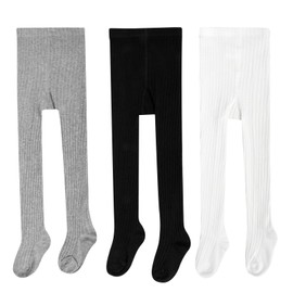 FLYISH DIRECT Children's Tights, Pack of 3 Children's Tights for Girls, Soft and Comfortable Children's Girls Tights, multicoloured