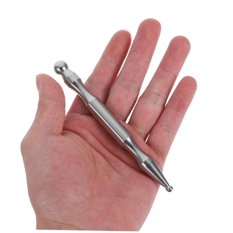 FRCOLOR Stainless Steel Deep Tissue Massage Wand Manual Acupressure Tool