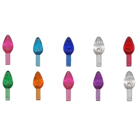 Creative Hobbies Ceramic Christmas Tree Replacement Lights, Medium Twist Light Ornaments, Multi Colors, 144 Piece Pack